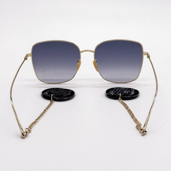 NEW GUCCI SUNGLASSES GG1030SK 001 GOLD WOMEN EYEWEAR GUCCI PLUS EARRINGS main image 4